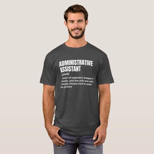 Admin Assistant-Humor T-shirt (Voorkant volledig)
