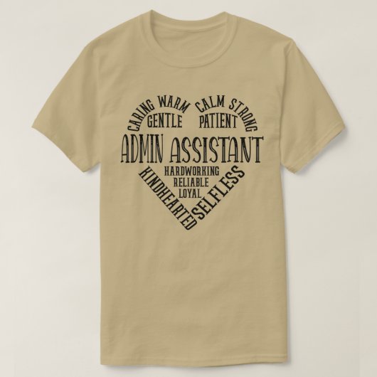 Admin-assistent 1 t-shirt (Design voorkant)