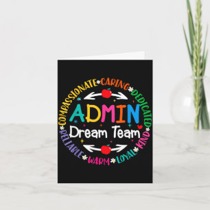 Admin droomteam terug naar school front office kaart