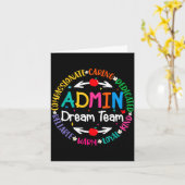 Admin droomteam terug naar school front office kaart (Gele Bloem)