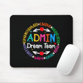 Admin droomteam terug naar school front office muismat (Met muis)