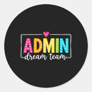Admin Droomteam Terug naar school Leraren Studente Ronde Sticker