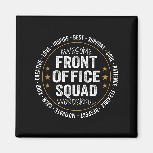 Admin Istant Funny Front Kantoor Squad Schoolperso Magneet (Voorkant)