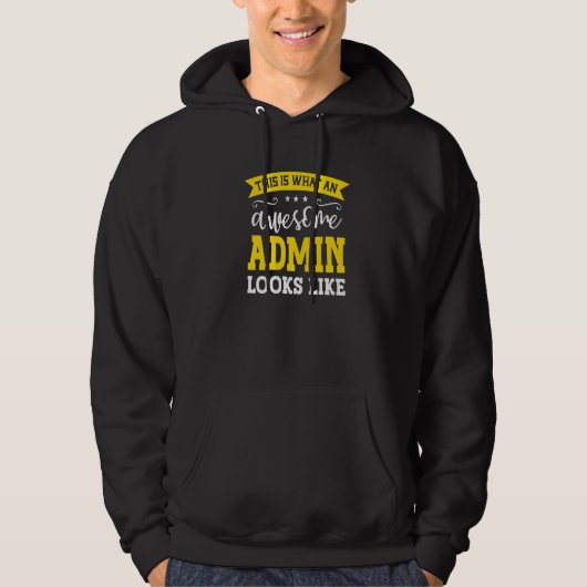 Admin Job Title Employee Funny Worker Profession A Hoodie (Voorkant)