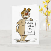 Admin Pro Dag Hondenbord, Humoristisch Kaart (Gele Bloem)