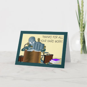 Admin Pro - dank u voor het Harde Werk Bedankkaart