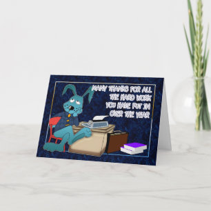 Admin Pro - dank u voor het Harde Werk Bedankkaart