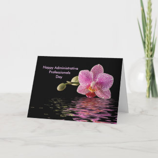 Admin Pro Day Roze Orchidee Reflectie Feestdagen Kaart