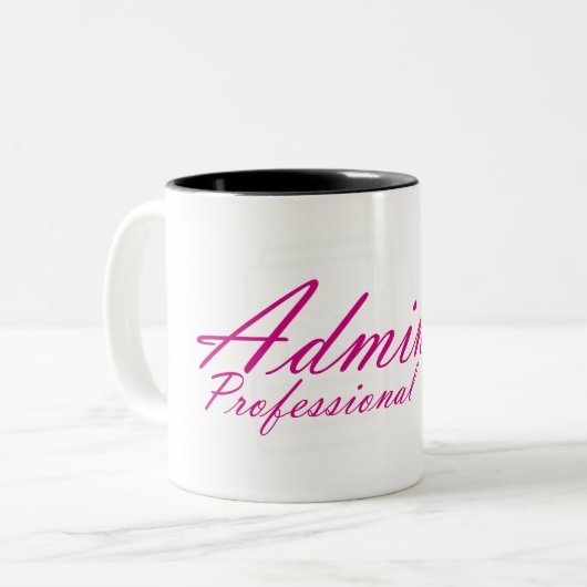 Admin Professional Tweekleurige Koffiemok (Voorkant links)