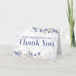 Admin Professionals Dag Dank u Kaart - Blauw