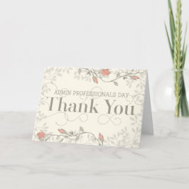 Admin Professionals Dag Dank u Kaart - Cream
