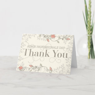 Admin Professionals Dag Dank u Kaart - Cream