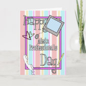 Admin Professionals Dag met Stripes en Telefoon Kaart (Voorkant)