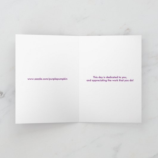 Admin Professionals Dag met Stripes en Telefoon Kaart (Binnen)