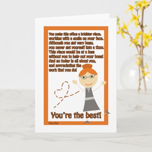 Admin Professionals Dag met Verse Kaart (Gele Bloem)