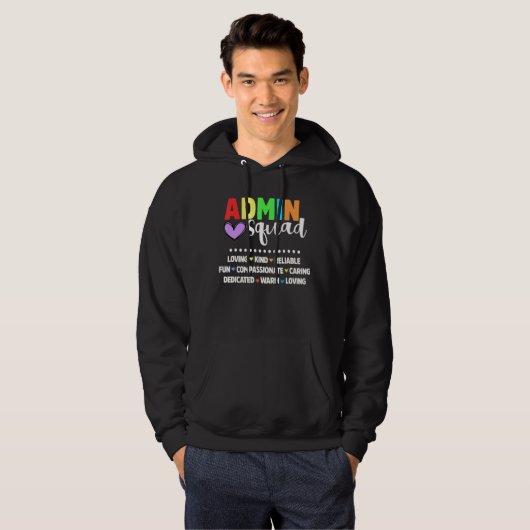 Admin School Assistant Squad Principal Crew Hoodie (Voorkant volledig)