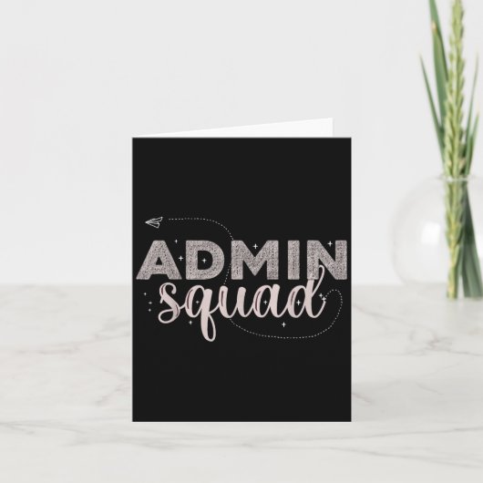 Admin Squad Administratief Istant Kantoor Team Sec Kaart (Voorkant)