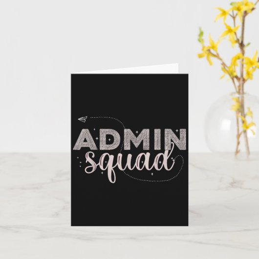 Admin Squad Administratieve Istant Office Team Sec Kaart (Gele Bloem)