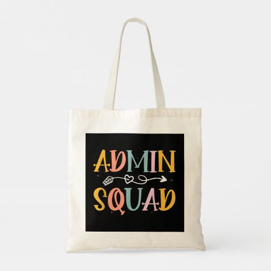 Admin Squad Administrative Professionals Day Tote Bag (Achterkant)