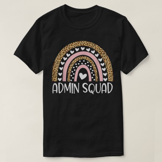 Admin Squad Administrator Rainbow-leraar Terug naa T-shirt (Design voorkant)