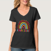 Admin Squad Administrator Rainbow Teacher Back To T-shirt (Voorkant)