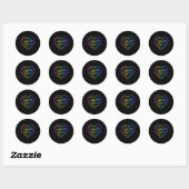 Admin Squad Definitie Admin Istant Crew Terug naar Ronde Sticker (Vel)