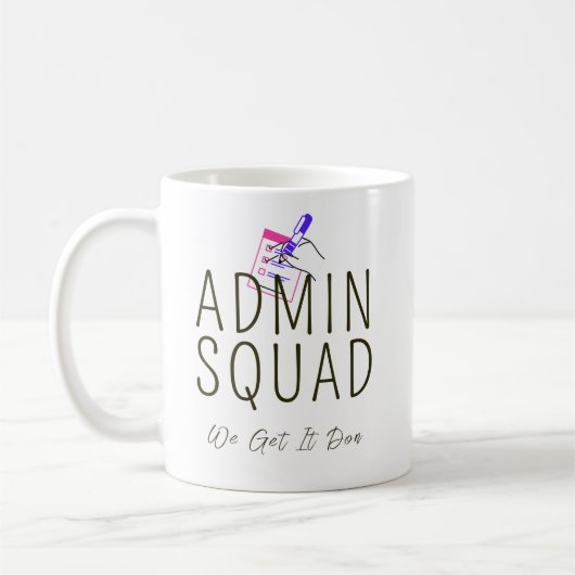 Admin Squad - Gepersonaliseerd Koffiemok (Links)