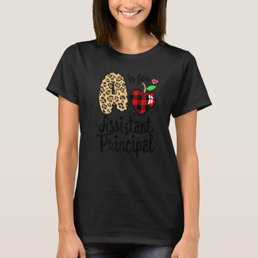 Admin Squad Luipaard A Is Voor Adjunct-directeur B T-shirt (Voorkant)
