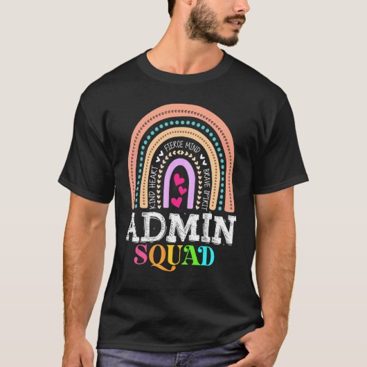 Admin Squad School Assistant Hoofd bemanningslid A T-shirt (Voorkant)