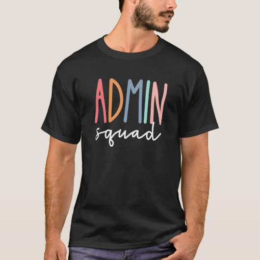 Admin Squad School Assistant Hoofd bemanningslid A T-shirt (Voorkant)