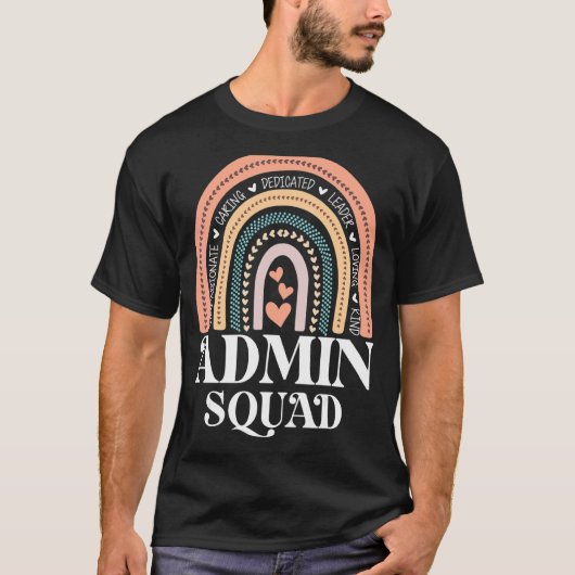 Admin Squad School Assistant Hoofd bemanningslid A T-shirt (Voorkant)