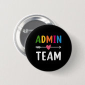 Admin Team Back To School Matching Groep Squad  Ronde Button 5,7 Cm (Voorkant /achterkant)