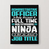 Administratief ambtenaar Functie Titel Beroep Vaar Button (Voorkant)