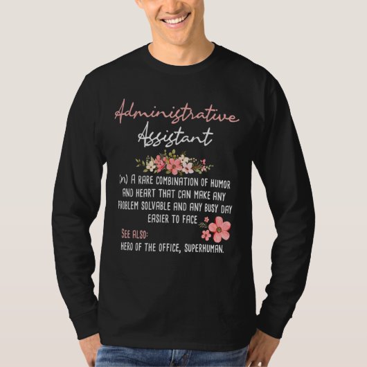 Administratief assistent Admin Kantoor Assistant S T-shirt (Voorkant)