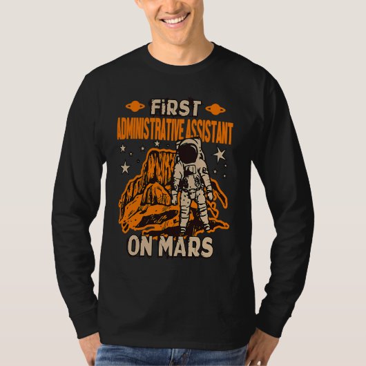 Administratief Assistent Astronaut T-shirt (Voorkant)