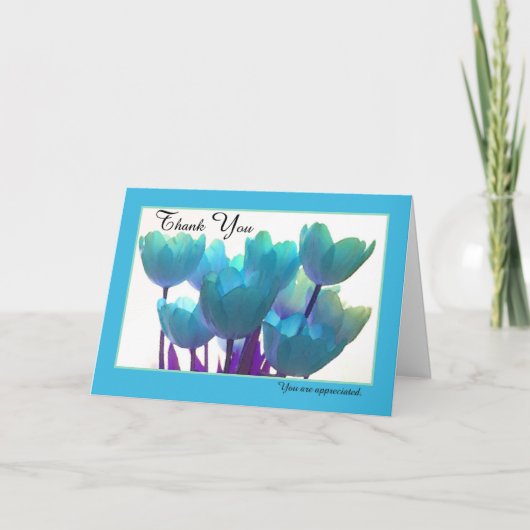 Administratief Assistent Dag Kaart — Blauwe Tulpen (Voorkant)