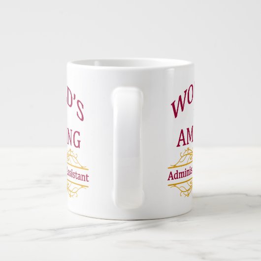 Administratief assistent grote koffiekop (Achterkant)
