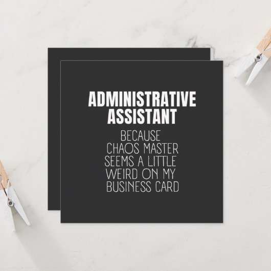 Administratief assistent kaart (Voorkant / Achterkant in situ)