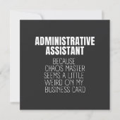 Administratief assistent kaart (Voorkant)