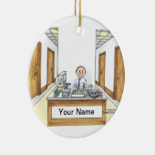 Administratief assistent - man keramisch ornament (Rechts)