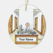 Administratief assistent - man keramisch ornament (Links)