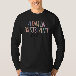 Administratief assistent Rainbow Leopard Team Kant T-shirt