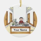 Administratief assistent - Vrouw Keramisch Ornament (Voorkant)