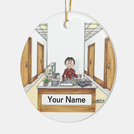 Administratief assistent - Vrouw Keramisch Ornament (Links)