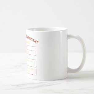 Administratief assistent-werknemer op uurbasis koffiemok