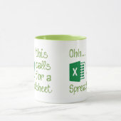 Administratief - Dit vraagt om een spreadsheet Mok (Midden)