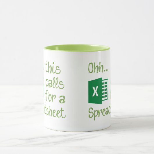 Administratief - Dit vraagt om een spreadsheet Mok (Midden)
