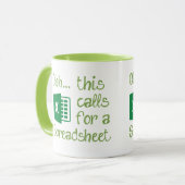 Administratief - Dit vraagt om een spreadsheet Mok (Voorkant links)