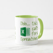 Administratief - Dit vraagt om een spreadsheet Mok (Voorkant rechts)