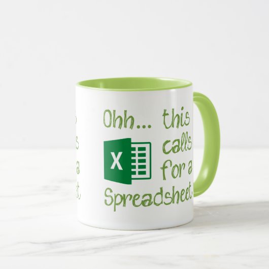 Administratief - Dit vraagt om een spreadsheet Mok (Voorkant rechts)